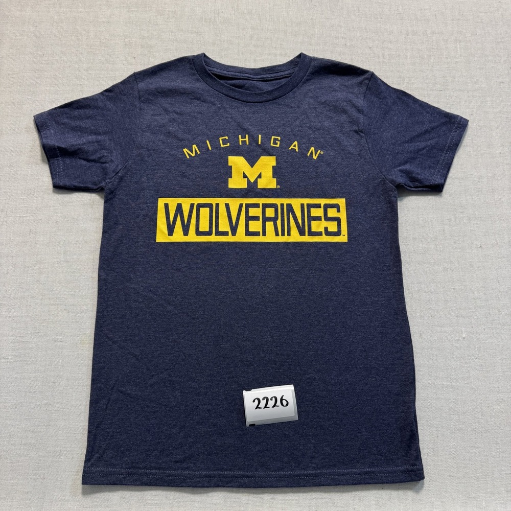 Michigan Wolverines T-Shirt Youth Medium Navy Blue New without Tags